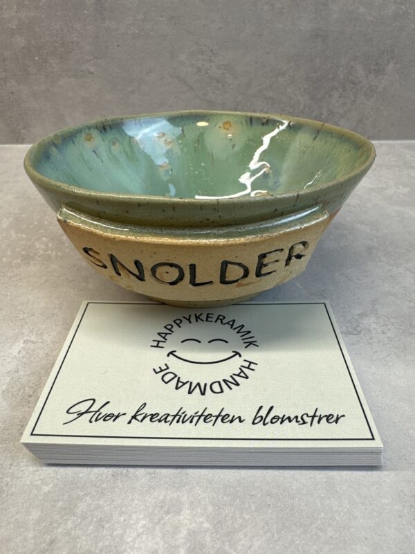Grøn “Snolder” skål