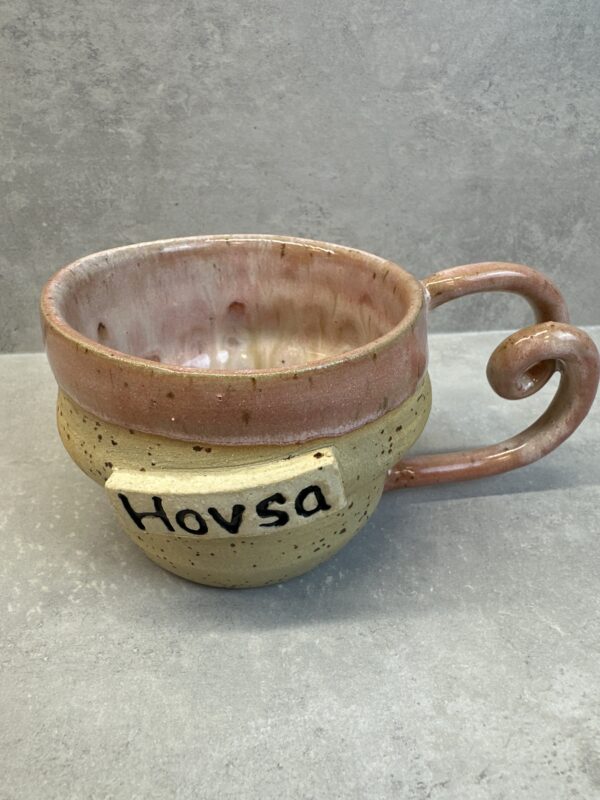 Lyserød “hovsa” kop 2sl